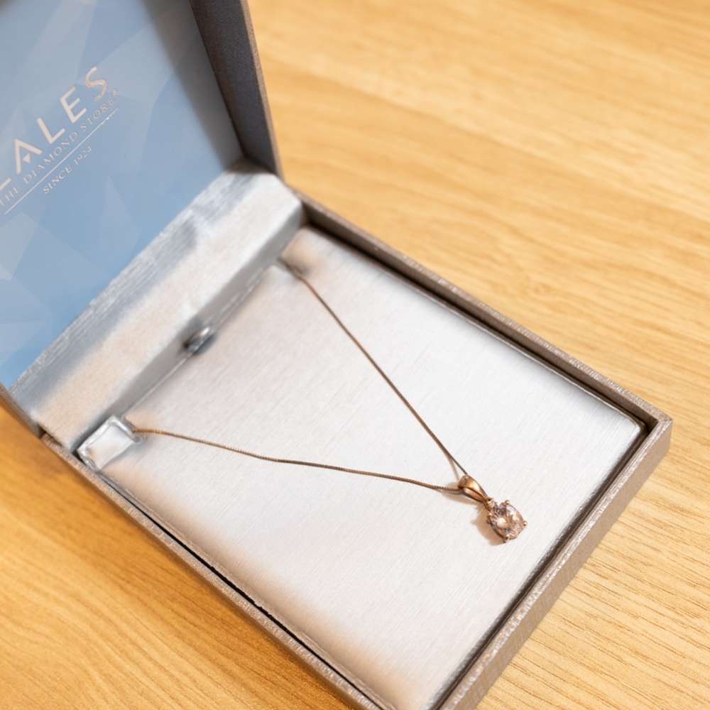 10k Rose Gold Morganite and Diamond Pendant Zales
